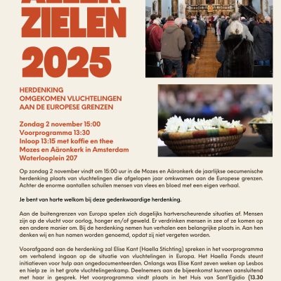 2 november – Allerzielen herdenking omgekomen vluchtelingen aan de Europese grenzen