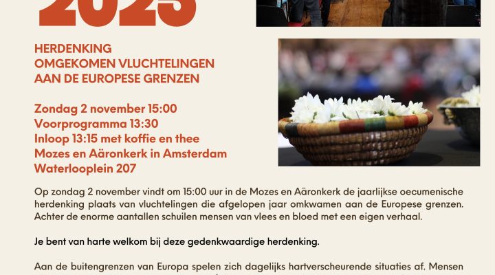 2 november – Allerzielen herdenking omgekomen vluchtelingen aan de Europese grenzen