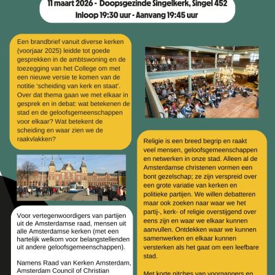Amsterdam – leefbare stad VERKIEZINGSDEBAT 11 maart 2026